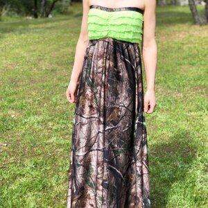 Red Camo Print Dress